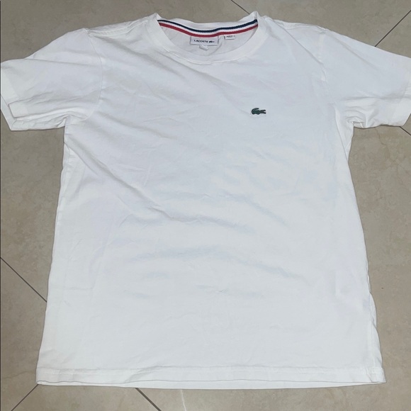 Lacoste Boys Classic White Tee - Picture 1 of 4